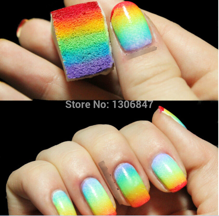 1pack gradient nails soft sponges for color fade manicure diy nail accessories b150 .jpg