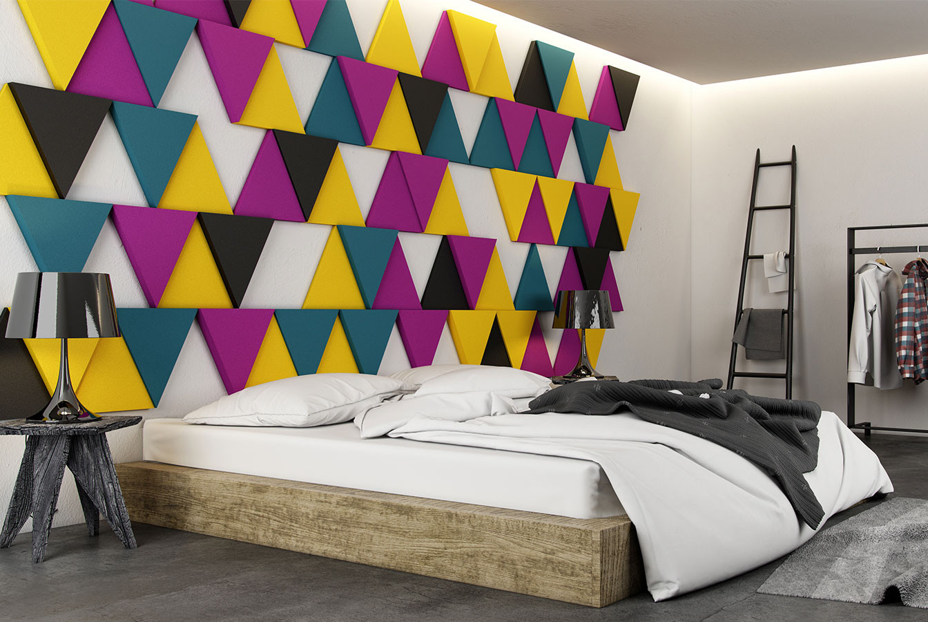 Kreative wohnideen schlafzimmer und coole farbgestaltung mit 3d paneelen e1445944522712.jpg