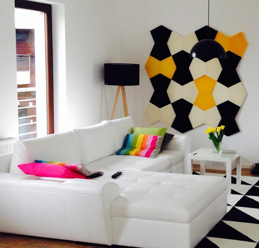 Wohnzimmer design in schwarzweiss und kreative wohnideen fuer moderne wandgestaltung wohnzimmer mit 3d paneelen e1445945467297.jpg