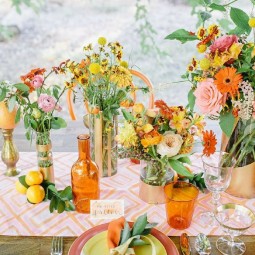 Hochzeitsideen feier sommer fruechte dekorieren obst zitrone orange gelb.jpg
