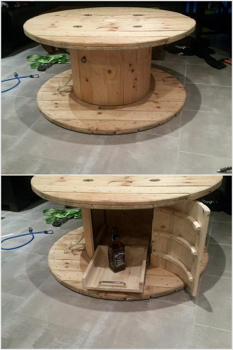 Pallet and cable reel round table with storage.jpg