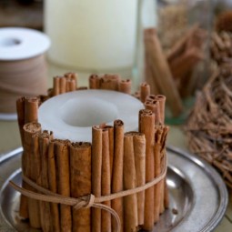 Candles decoration with cinnamon sticks.jpg
