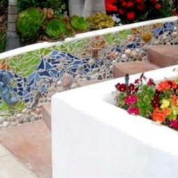 Gartendekoration selber machen kunstvoll verzierte borduere mosaik.jpg