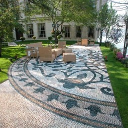 Kieselstein mosaik patio elegant terrasse tulpen motive.jpg