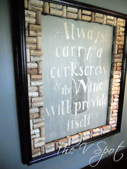 Wine cork projects wine cork framed artwork from the v spot.jpg