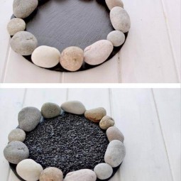 15 diy home decor ideas pebbles river rocks homebnc.jpg