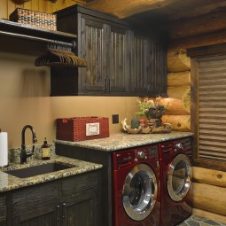 22 log cabin classic laundry room design homebnc 1.jpg