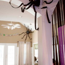 38 black balloons and crepe paper spiders.jpg