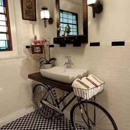 Bike used as bathroom counter table 1.jpg