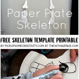 Halloween crafts paper plate skeleton.jpg