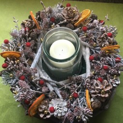 Charismatic handmade centrepiece with candle.jpg