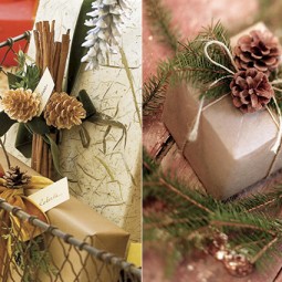 Coole diy ideen fuer winterdeko mit nadelbaeume zapfen_weihnachtsgeschenke kreativ verpacken mit zapfen.jpg