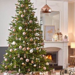Copper and white christmas tree looks stylish .jpg
