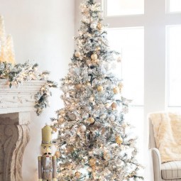 Gold and silver elegant christmas tree and fireplace decor.jpg