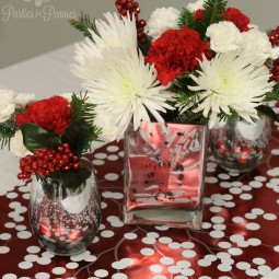 Decorations : Trend Decoration Christmas Ideas Recycled Materials within Christmas Floral Table Decorations