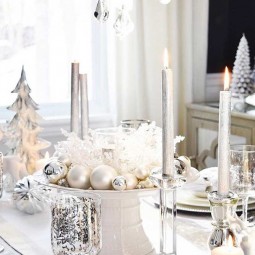 Simple holiday centerpiece ideas christmas silver white colors tablescape inspiration.jpg
