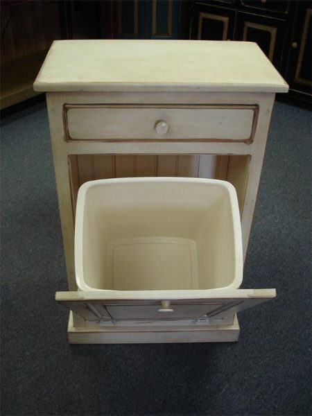 Tilt out trash bin cabinet with drawer e1463000464768.jpg