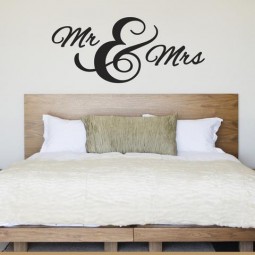 Modern double bed with bedside tables