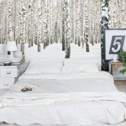 White bedroom with snowy trees.jpg