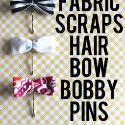 Fabric scraps hair bow bobby pins.jpg
