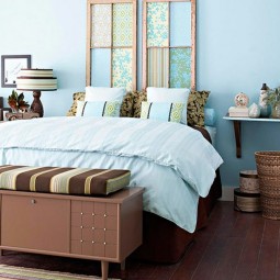 Kopfbrett schlafzimmer bett fenster stoff blau.jpg