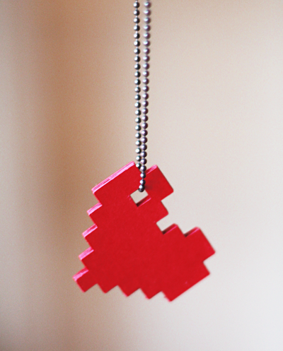 Make this simple yet romantic pixel heart necklace.png