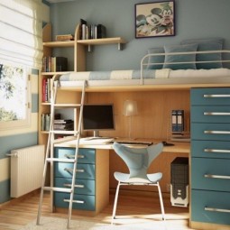 Twin loft bunk beds for small bedroom for teenager design.jpg