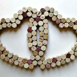 Wine cork heart wall decor two intertwined hearts wedding anniversary.jpg