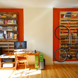 Pallet bookshelf and bike rack.jpg