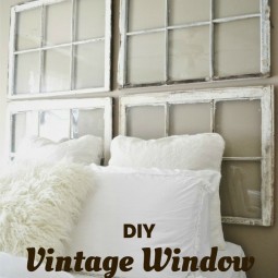 Repurposed vintage window frame headboard.jpg