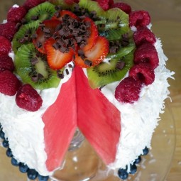 Wassermelone torte kiwi erdbeere schoko vanillecreme.jpg