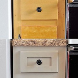 11. update your cabinets with added pieces of molding and trim. 27 easy remodeling projects that will completely transform your home.jpg