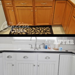 11. update your cabinets with trim pieces and paint. 27 easy remodeling projects that will completely transform your home.jpg