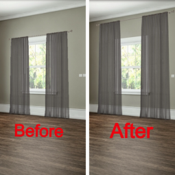 12. how to hang your curtains to give the illusion of larger windows. 27 easy remodeling projects that will completely transform your home.png