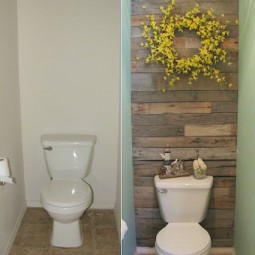 13. transform a wall in your home with recycled wood. 27 easy remodeling projects that will completely transform your home.jpg