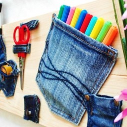 Alte jeans verwerten basteln home office ordnung schaffen 1.jpg