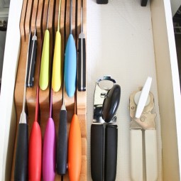 Organize kitchen knives in a drawer.jpg