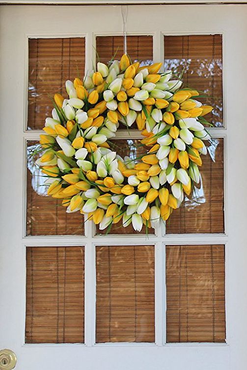 Yellow and white tulip spring door wreath 1516981229.jpg