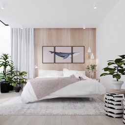 Using art in minimalist bedrooms 1.jpg