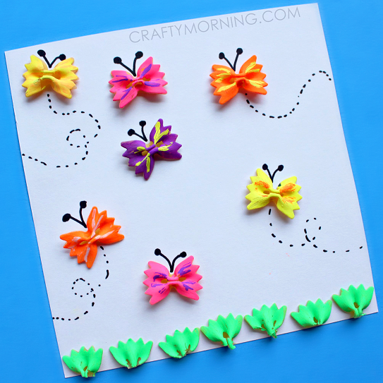 Bow tie noodle butterflies craft for kids .png