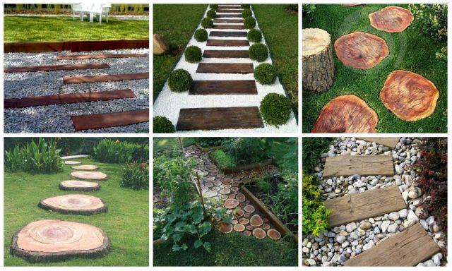 12 Wunderschone Diy Garten Wege Aus Holz Nettetipps De