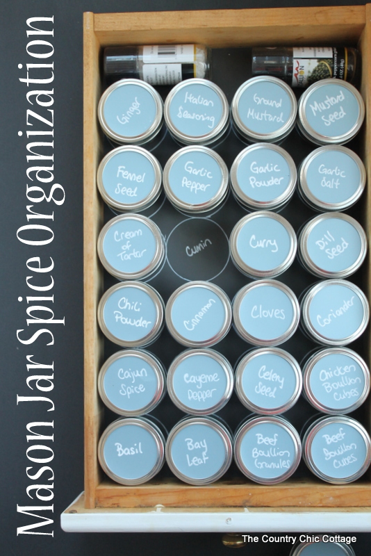 Organize your spice mason jars.jpg