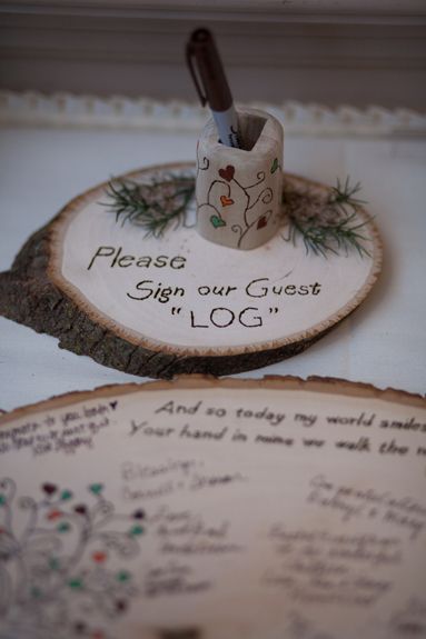 Please sign our guest log wood guestbook ideas.jpg