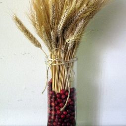 Cranberries wheat fall wedding centerpieces.jpg