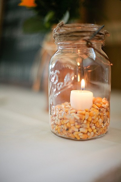 Mason jars candles fall wedding centerpiece.jpg
