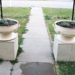 Tire planters with cinder block plinth.jpg