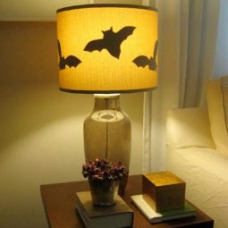 16 easy but awesome homemade halloween decorations lamp shade.jpg