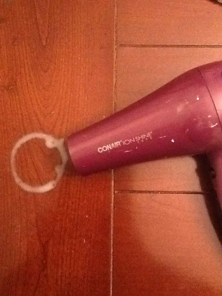 Use your hairdryer to remove water marks from wooden surfaces.jpg