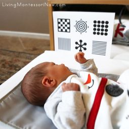 Black and white images are perfect for the newborn changing area 3 weeks old.jpg