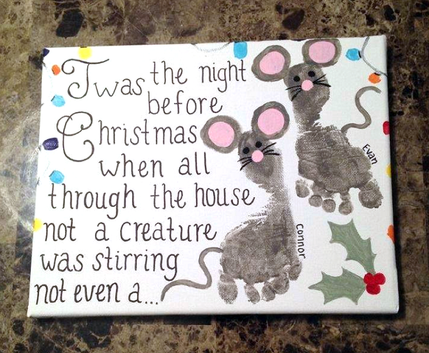 Night before christmas footprint mouse craft.png